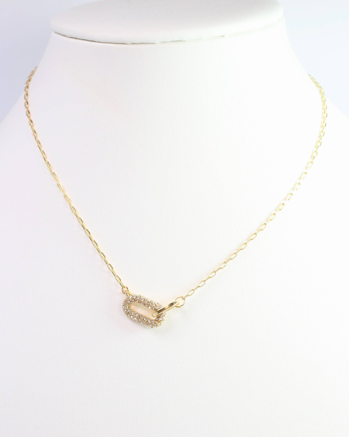 Jamison Link Pendant Necklace Gold