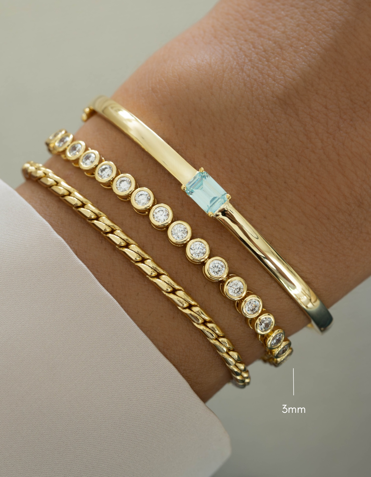 Round Bezel Tennis Bracelet