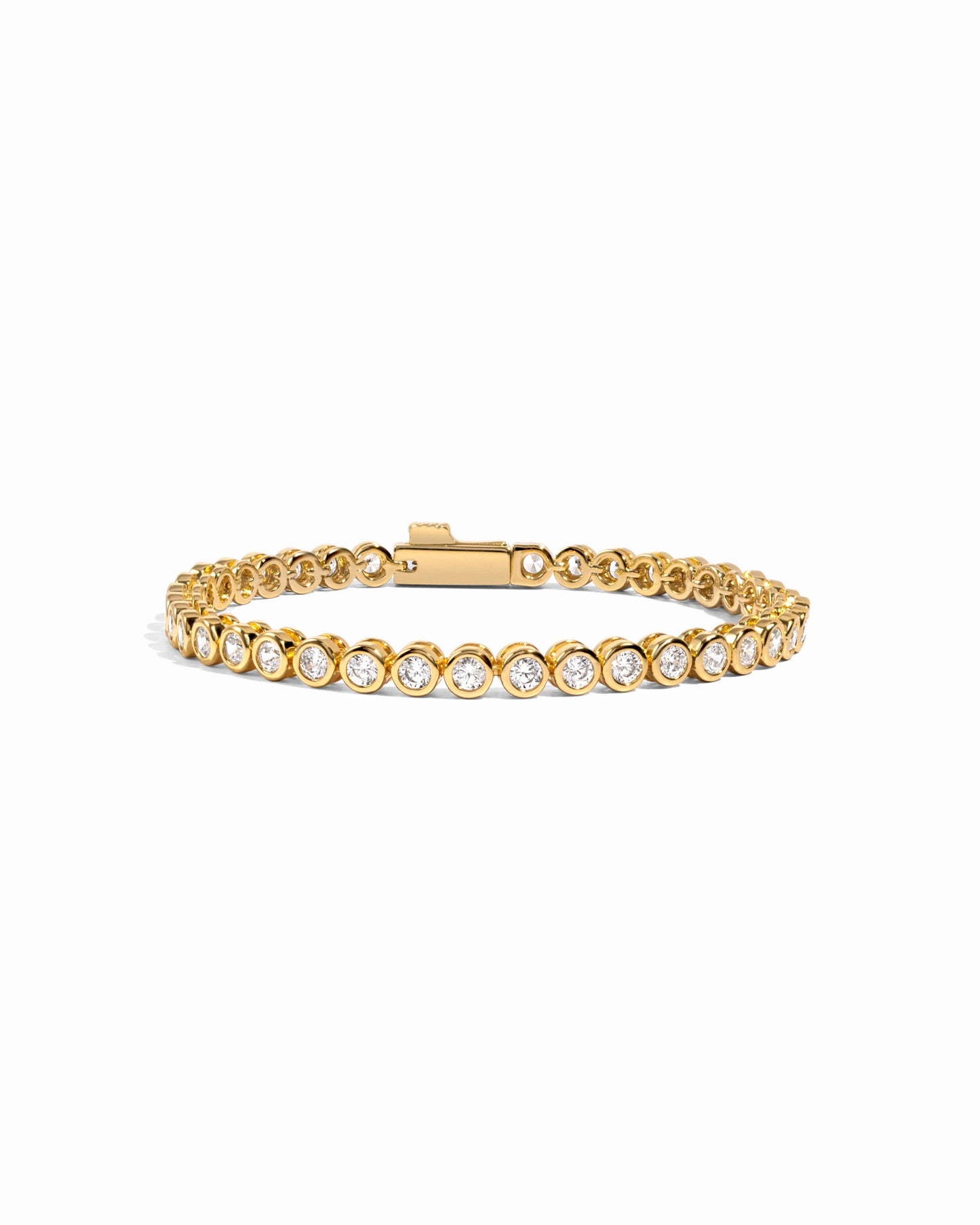3mm Round Bezel Tennis Bracelet