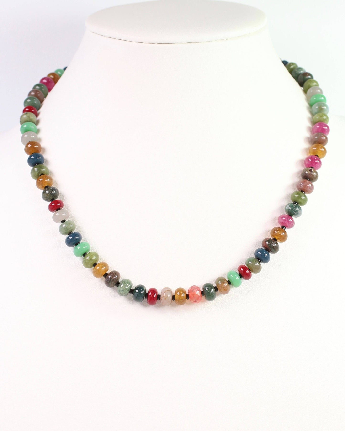 Riviera Beaded Necklace Green Multi
