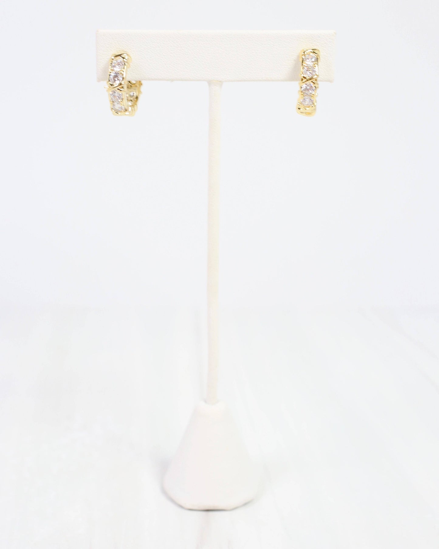 Sykes Crystal Small Hoop Earring Gold