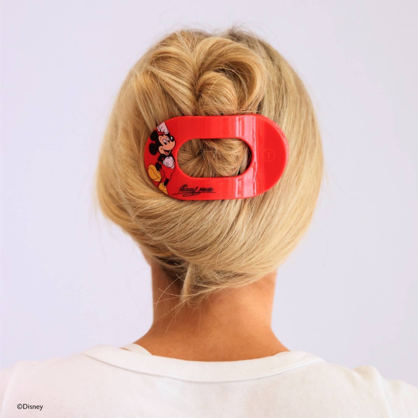 Flat Round Hair Clip | Large | Mickey Mouse