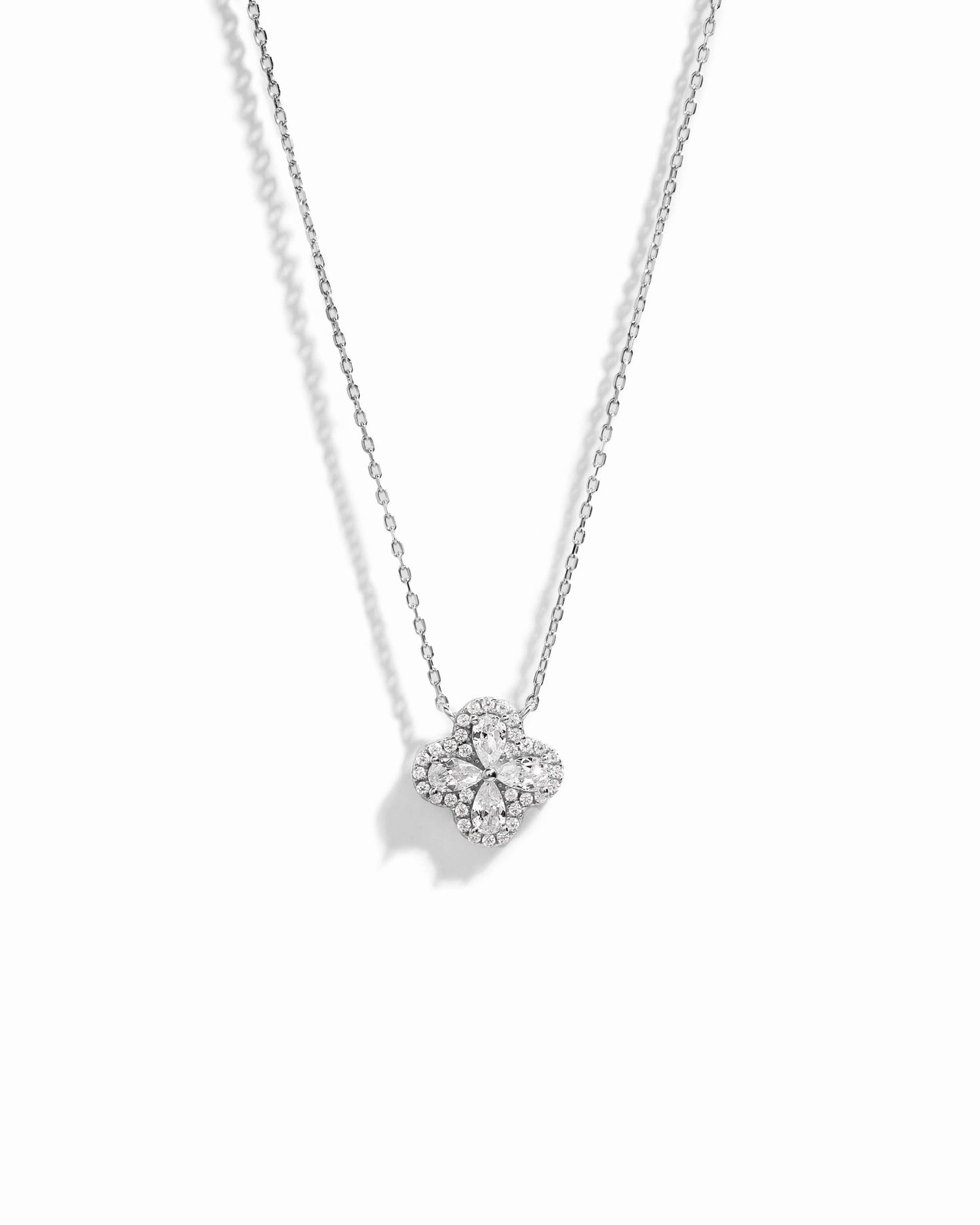 Pear Four Leaf Clover Necklace