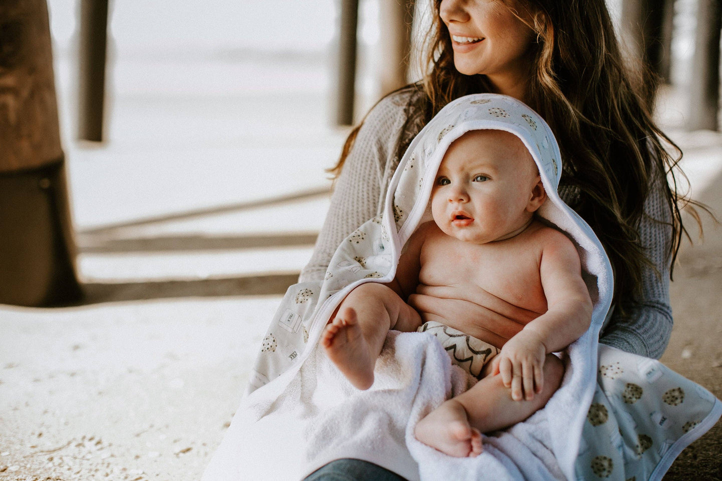 Premium Baby Knit Hooded Towel - Chip