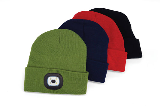 RED- Night Scope Rechargeable LED Beanie