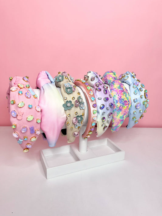 Spring Pastel Jeweled Headbands