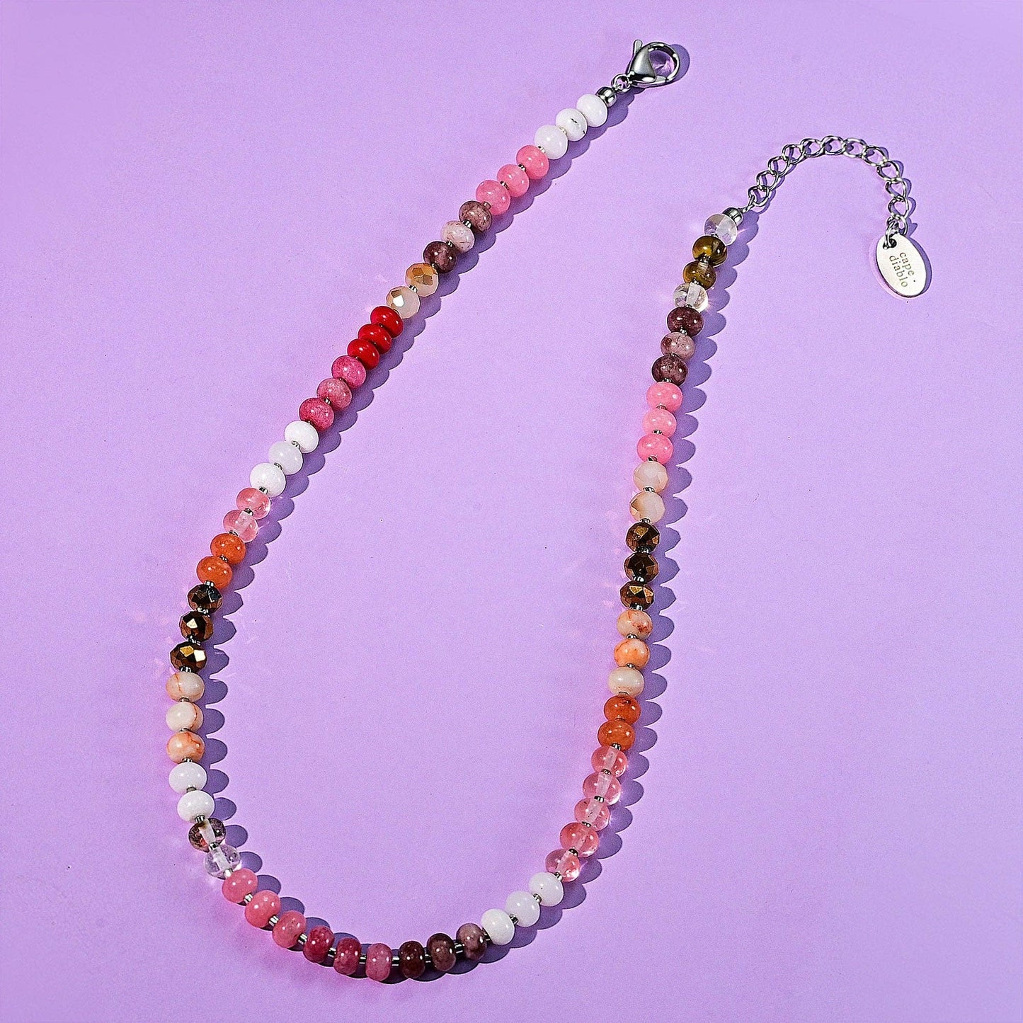 Ruby Blush Stone Necklace