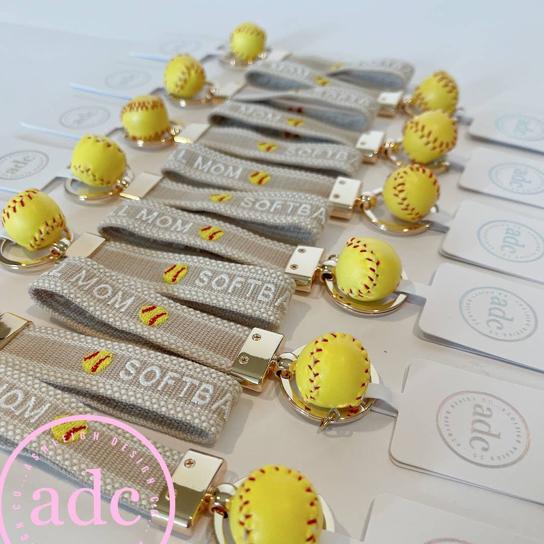 SOFTBALL MOM Keychain