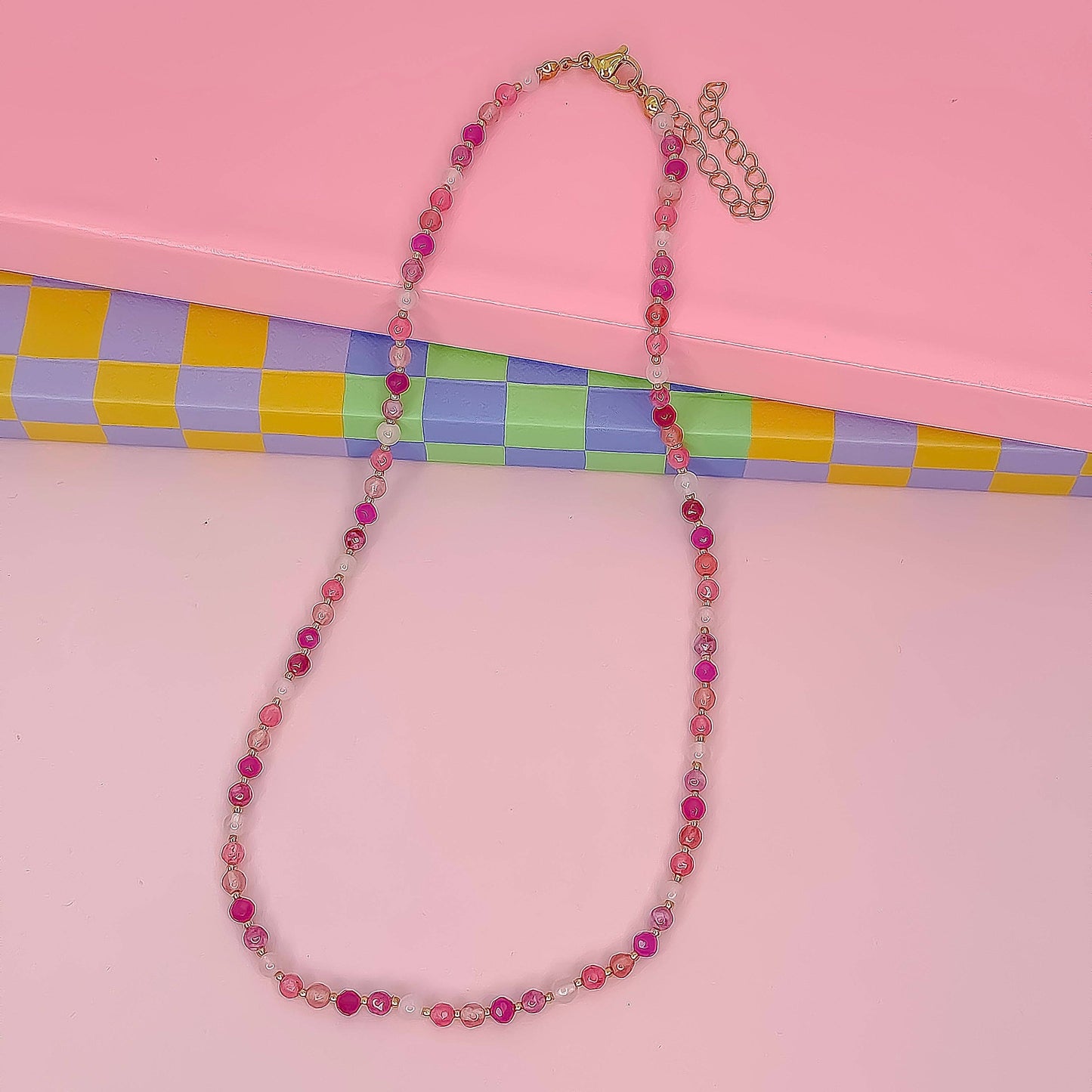 Candy Bead Dainty Gemstone Necklace