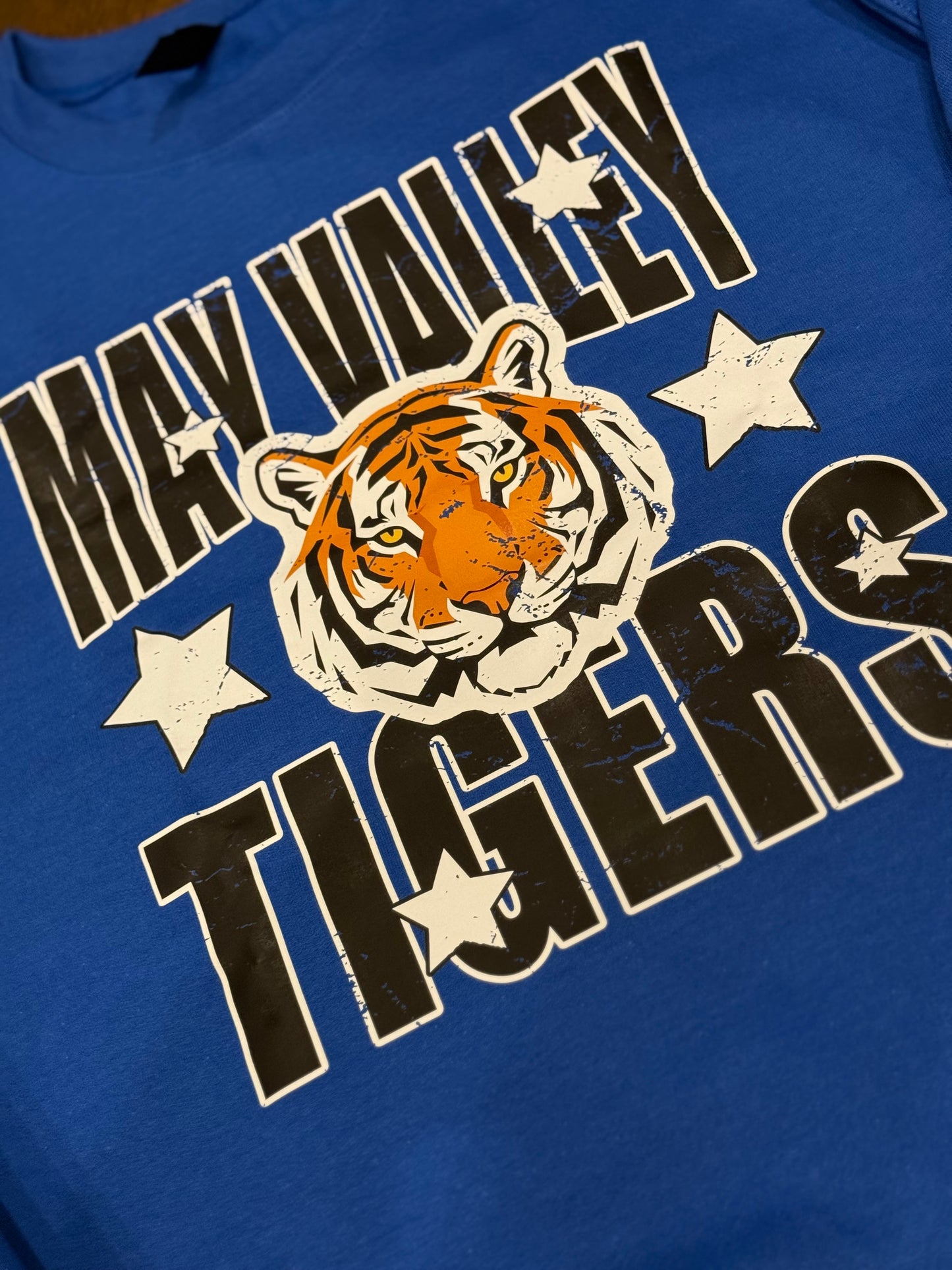 May Valley Distressed Star Crewneck