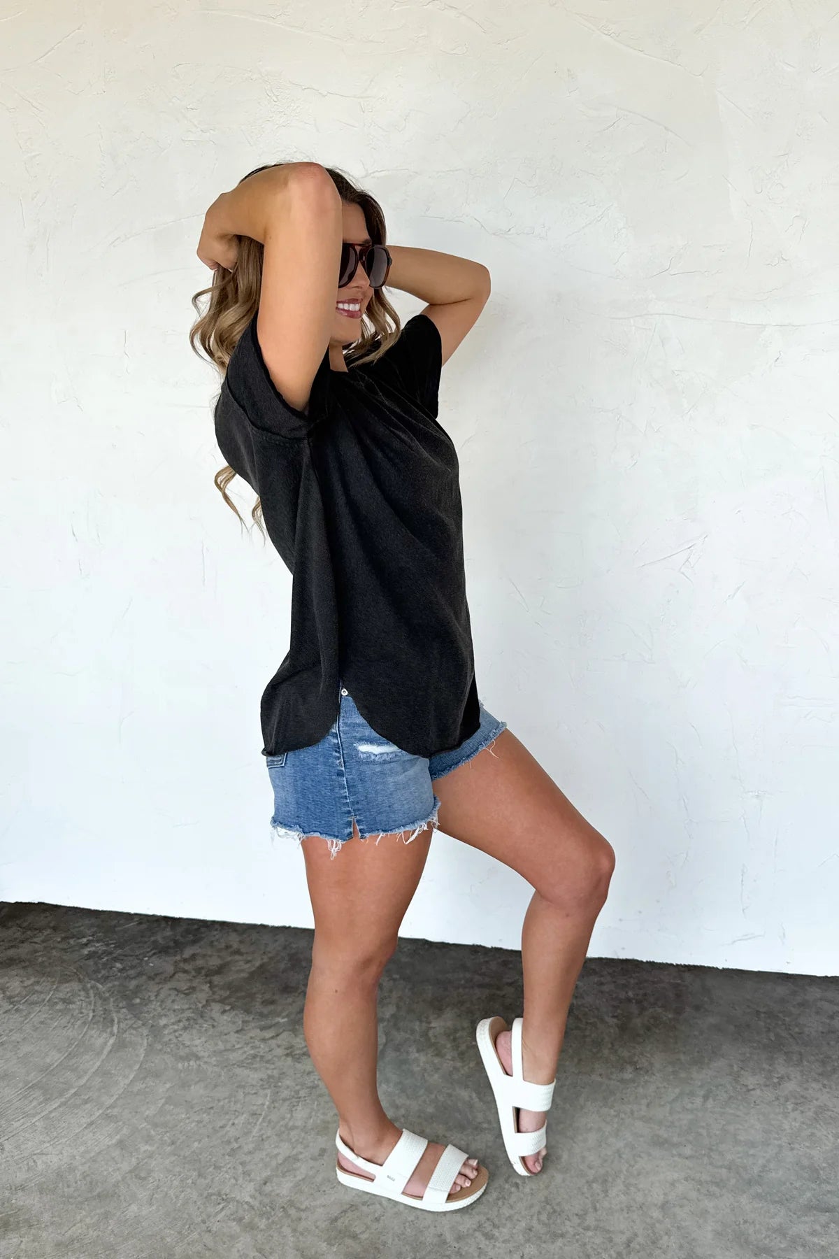 Washed Cotton Boyfriend Tee