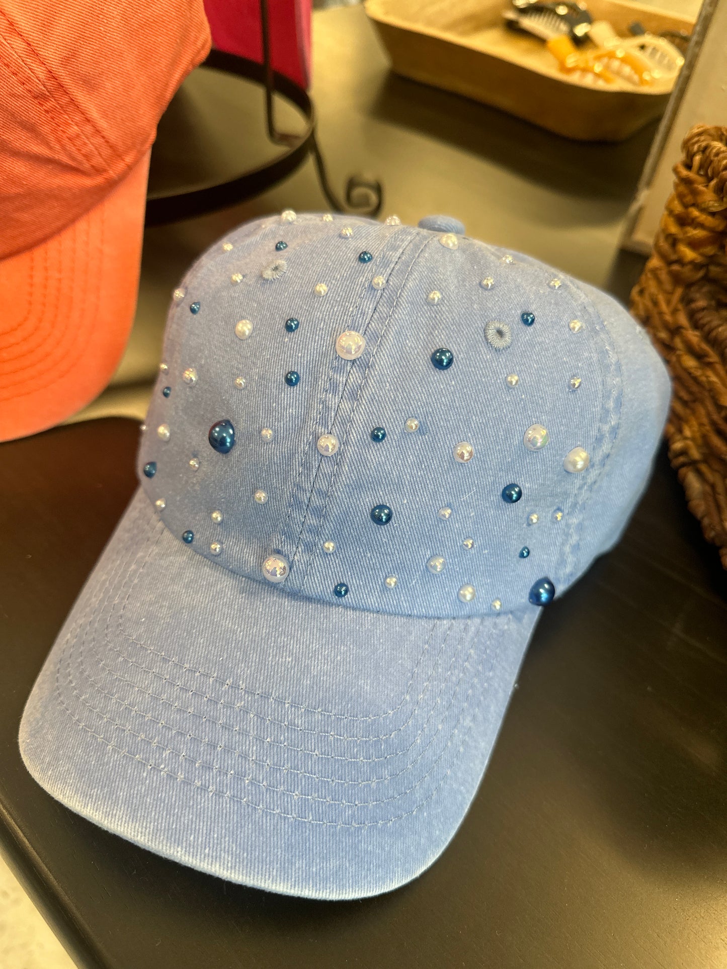 pearl dad hat - sky blue