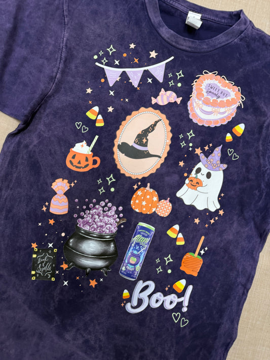 Spooky Tings Acid Wash Tee