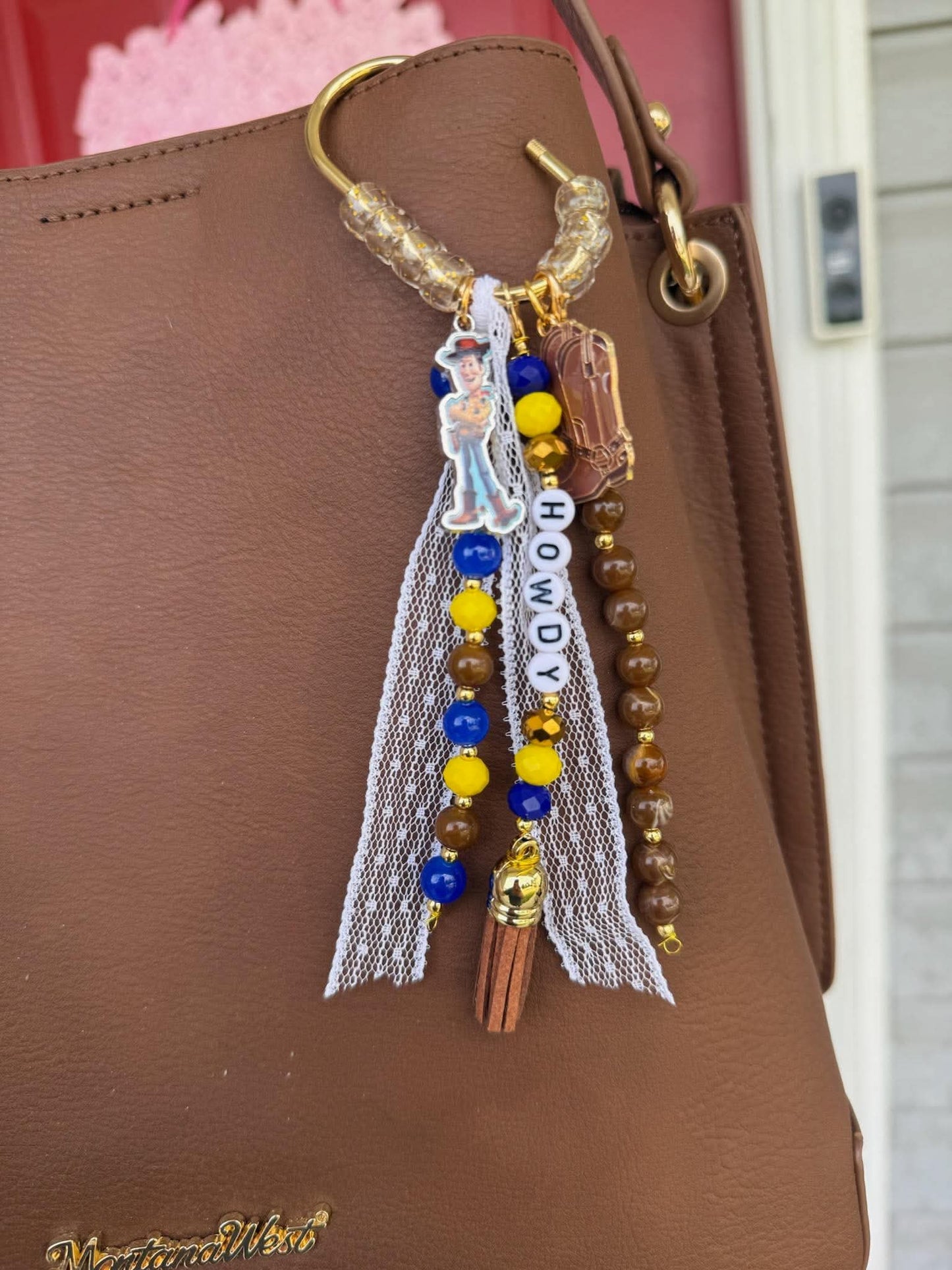 Large Beaded Carabiner Bag Charm