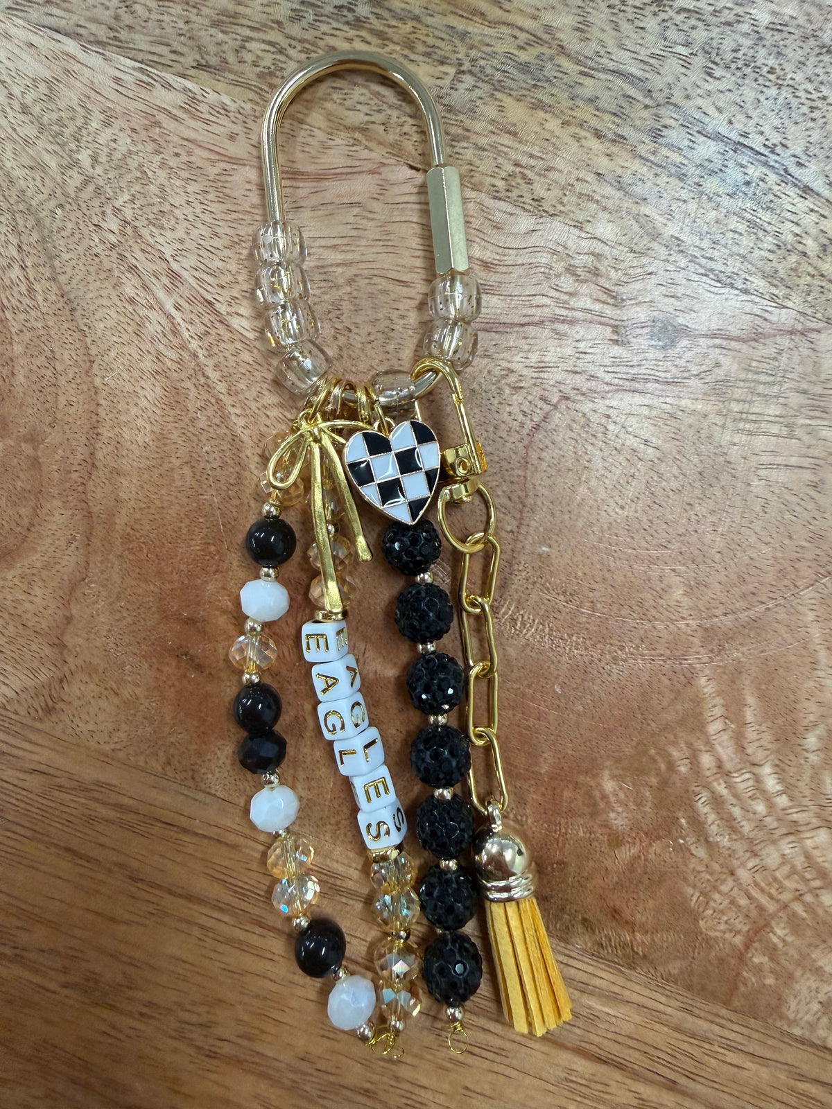 Large Beaded Carabiner Bag Charm