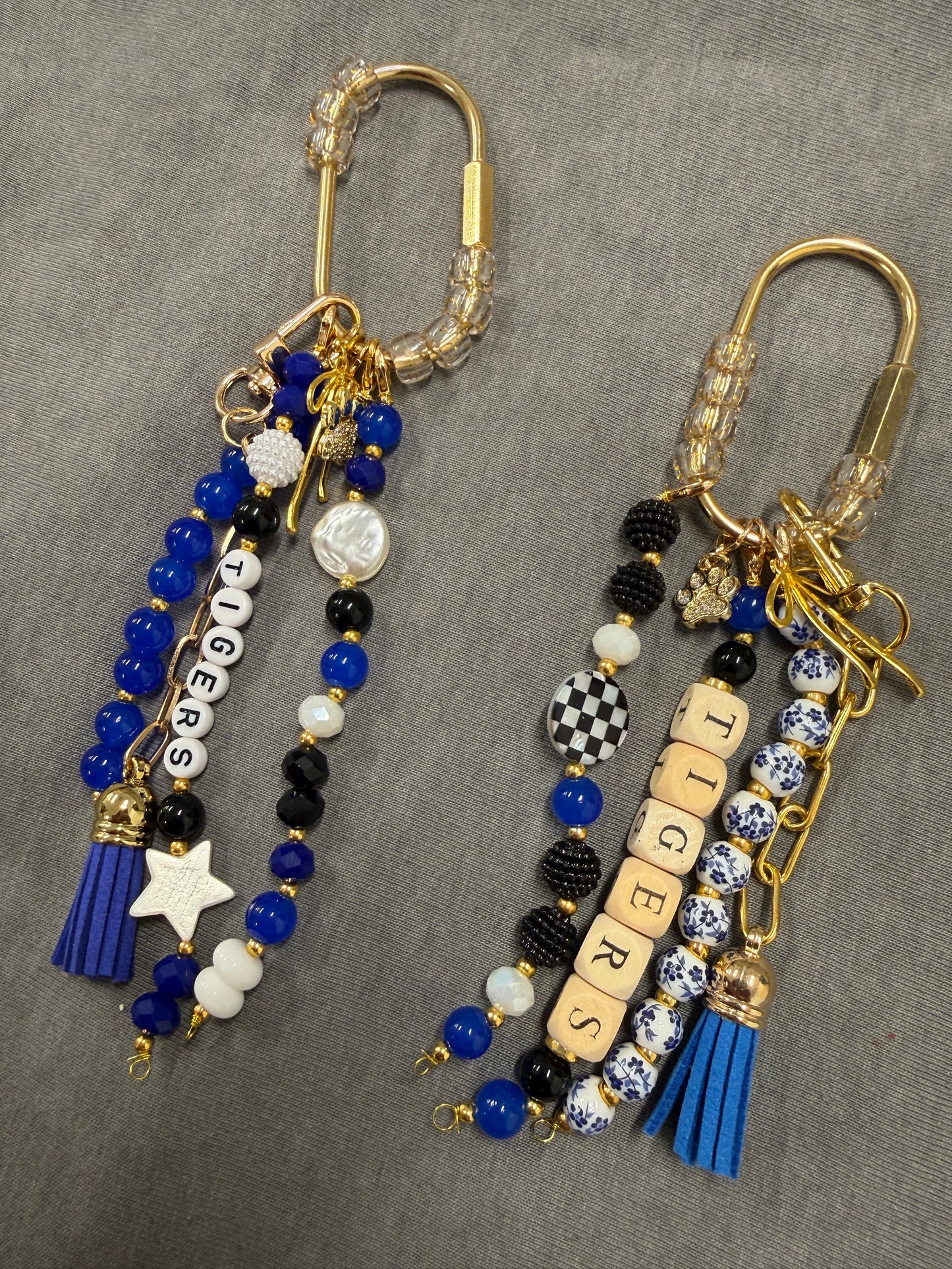 Large Beaded Carabiner Bag Charm