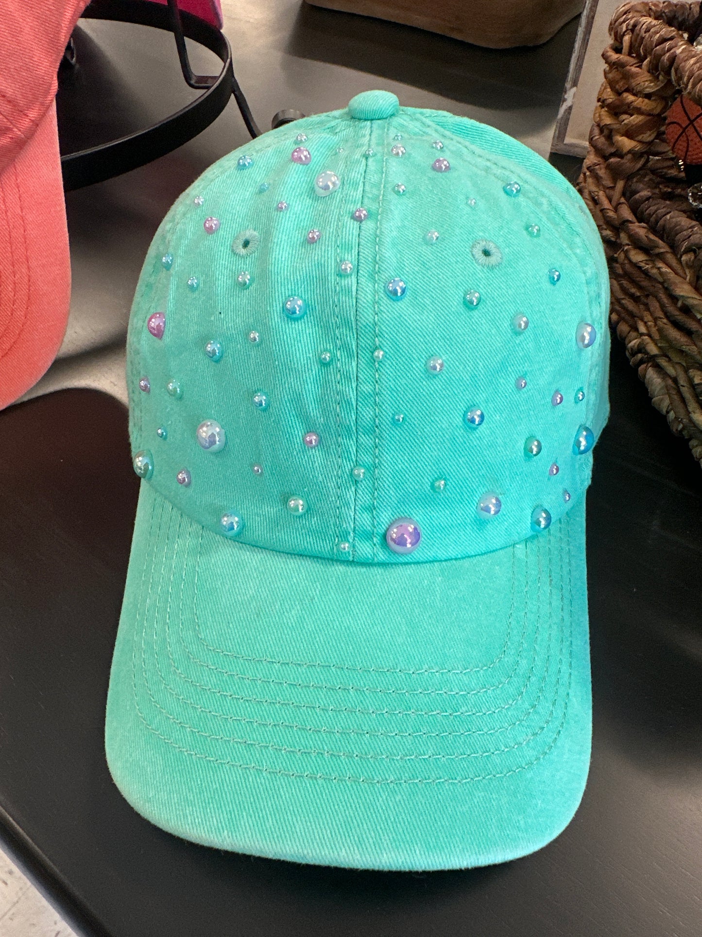 Pearl dad hat - washed mint