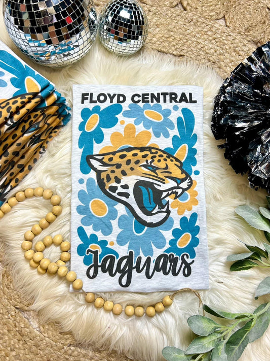 Jaguars Floral Retro Game Day Team Tee