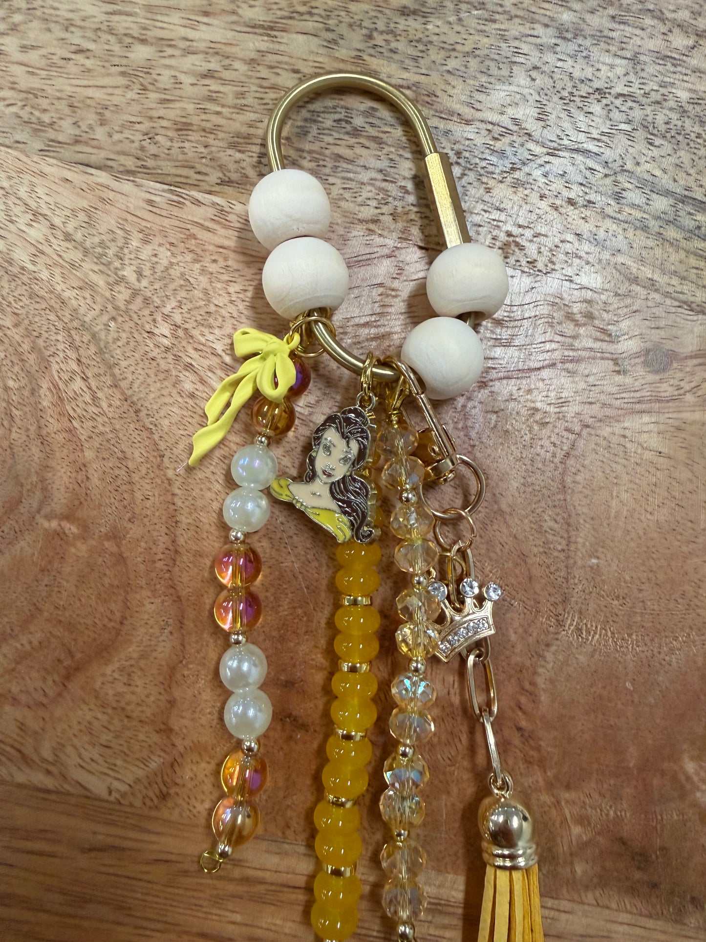 Large Beaded Carabiner Bag Charm