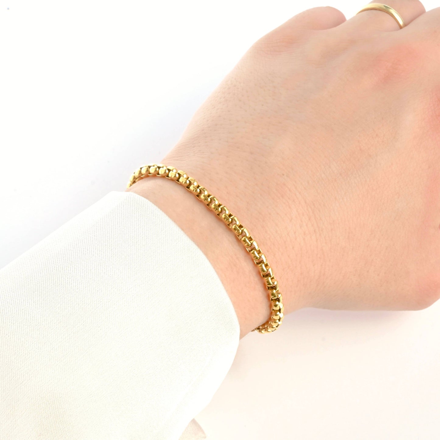 Stainless Steel Bold Bracelets - Chunky Gold Silver Bracelet