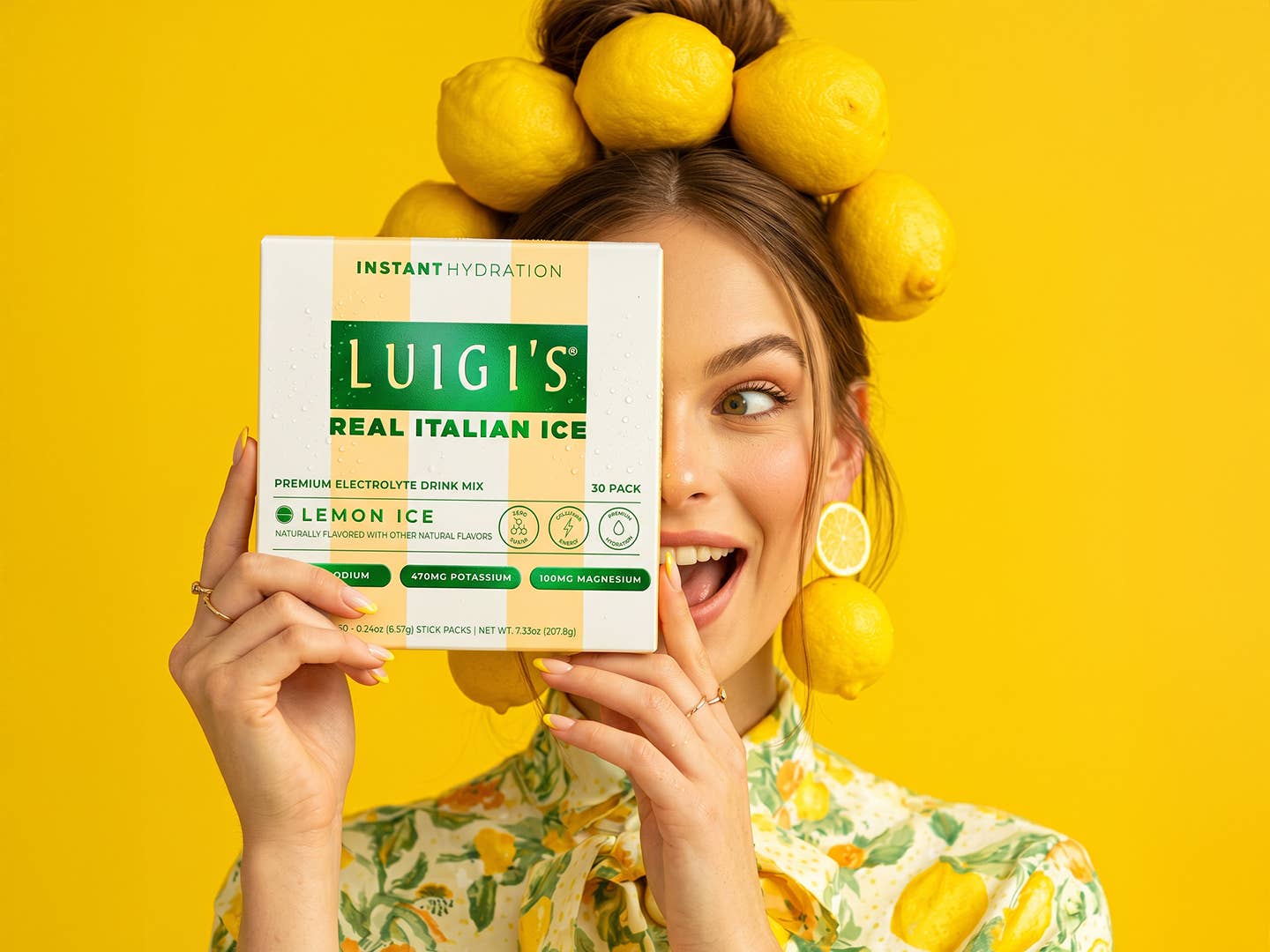 Premium Electrolyte Drink Mix: Luigi's Lemon Ice