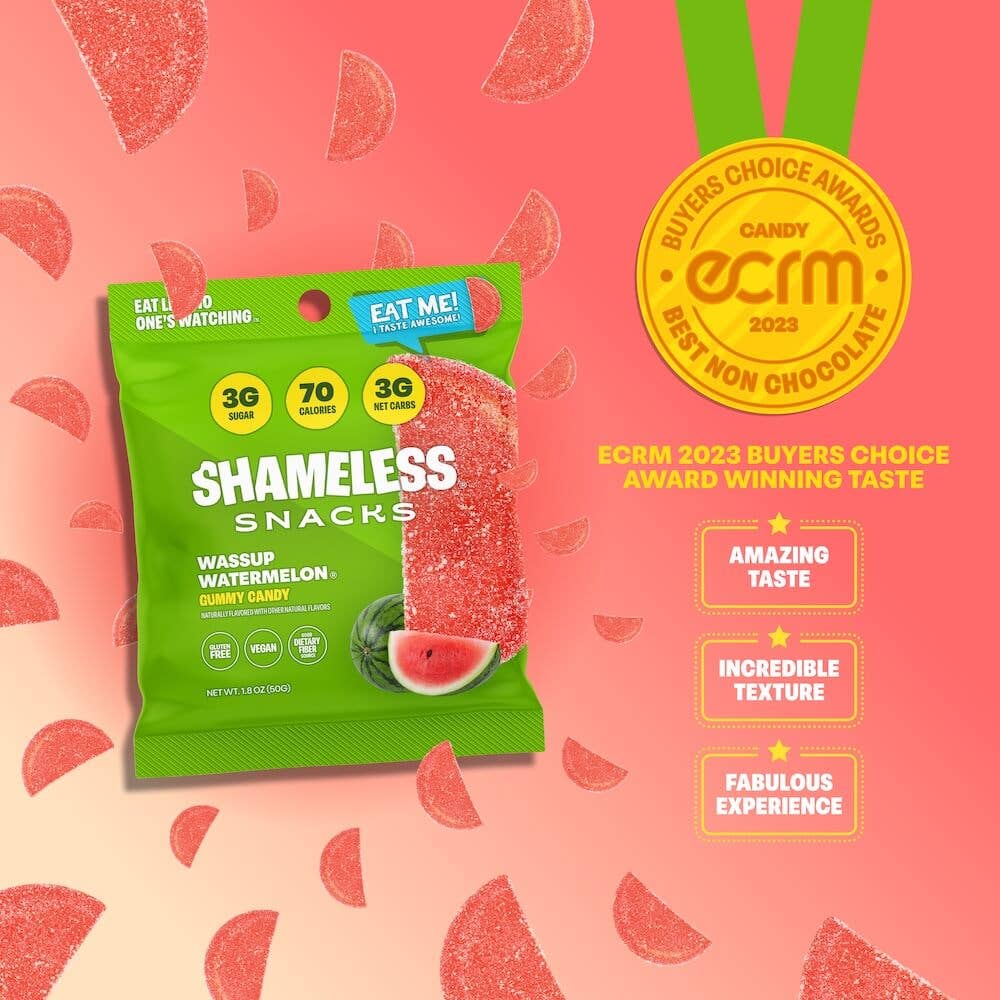 Wassup Watermelon Low Sugar Sour Gummy 1.8oz – 6ct