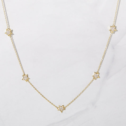CZ Star Collar Necklace
