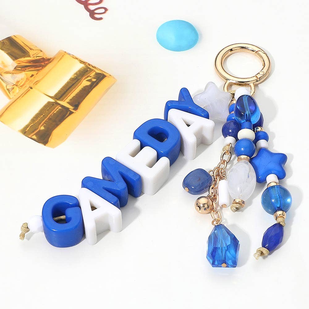 GAME DAY Star Beads Beaded Drop Keychain Bag Charm