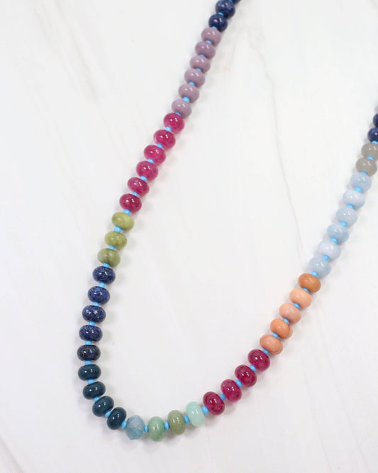 Riviera Beaded Necklace Blue Multi