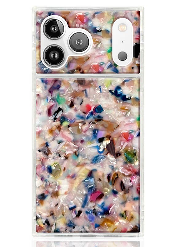 Rainbow Confetti Tortoise Shell MagSafe iPhone Case