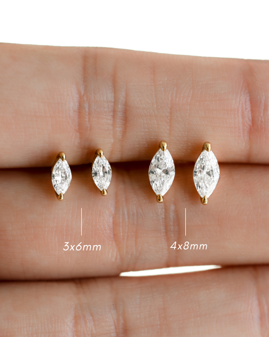 Marquise Studs (Multiple Sizes Available)
