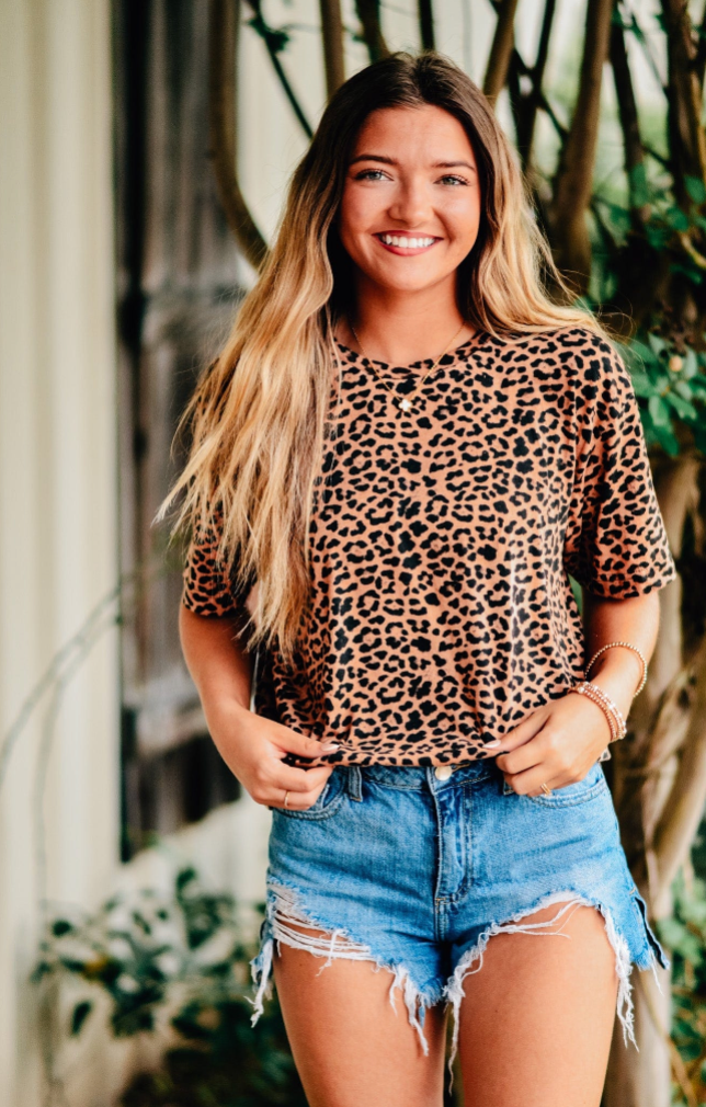 Blank Bleached Leopard Tee