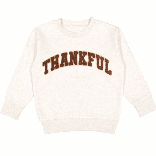 Thankful Patch Varsity Thanksgiving Sweatshirt - Boys