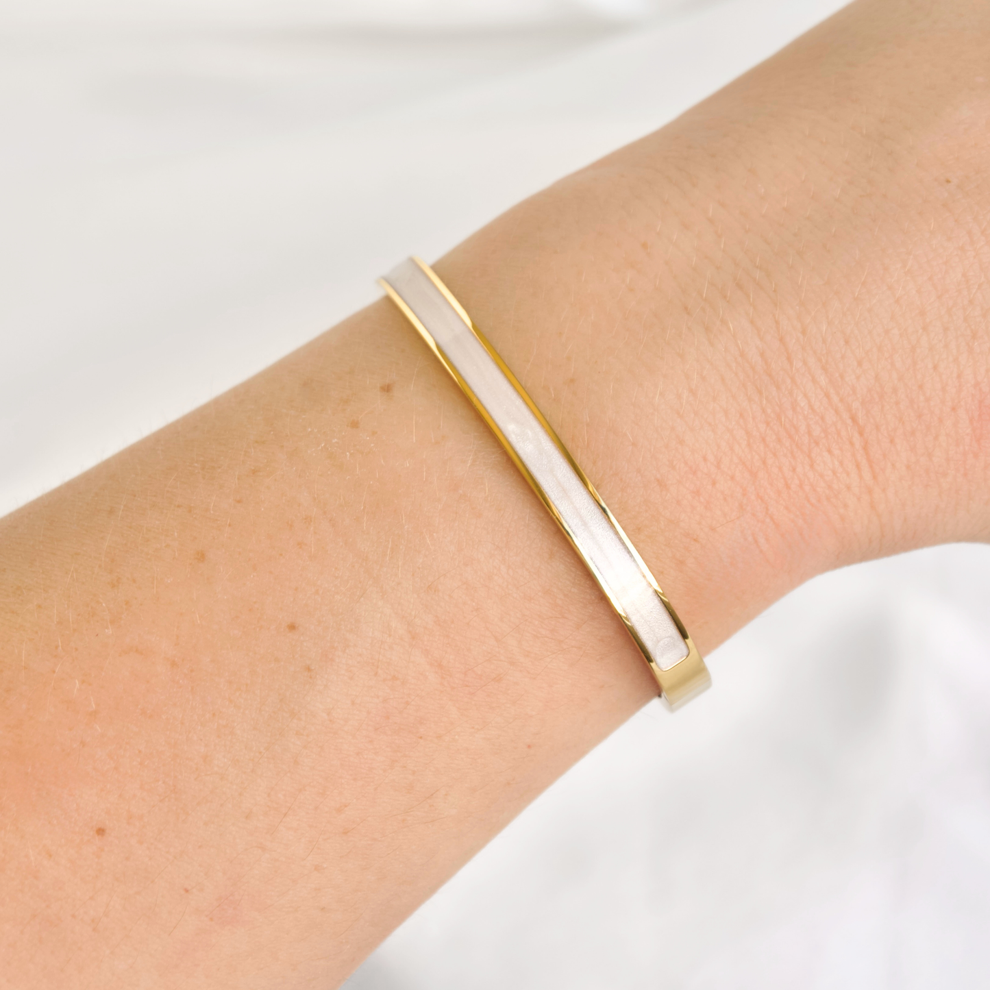 Mixed Motif Gold Hinged Bangle Set - Stainless Steel