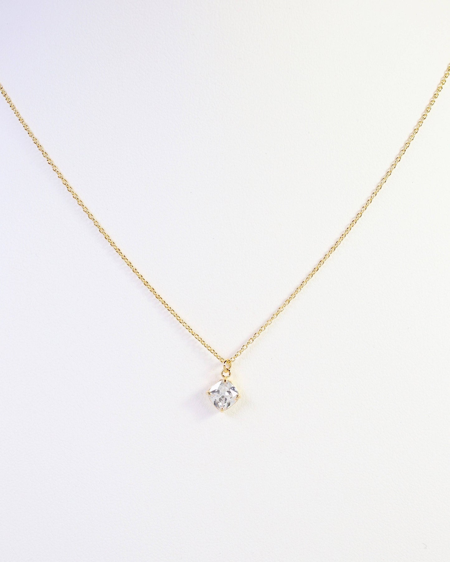 Lakewood CZ Pendant Necklace WR Gold