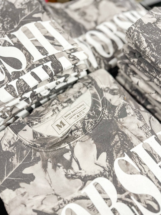 Worship Anyway | Grey Camo |  Short Sleeve Tee