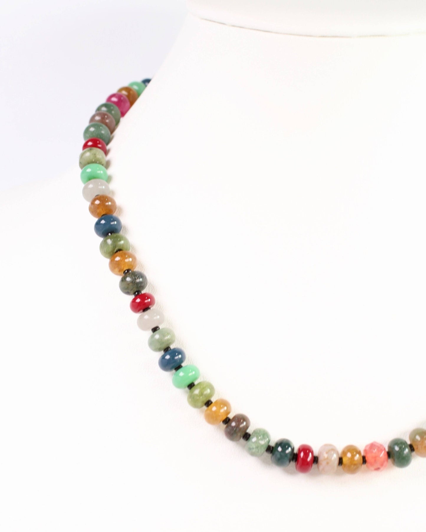 Riviera Beaded Necklace Green Multi
