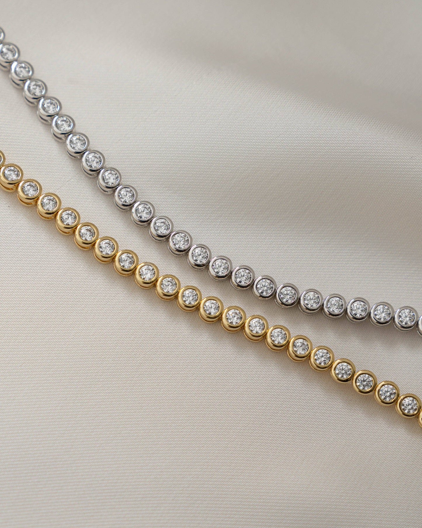 3mm Round Bezel Tennis Bracelet