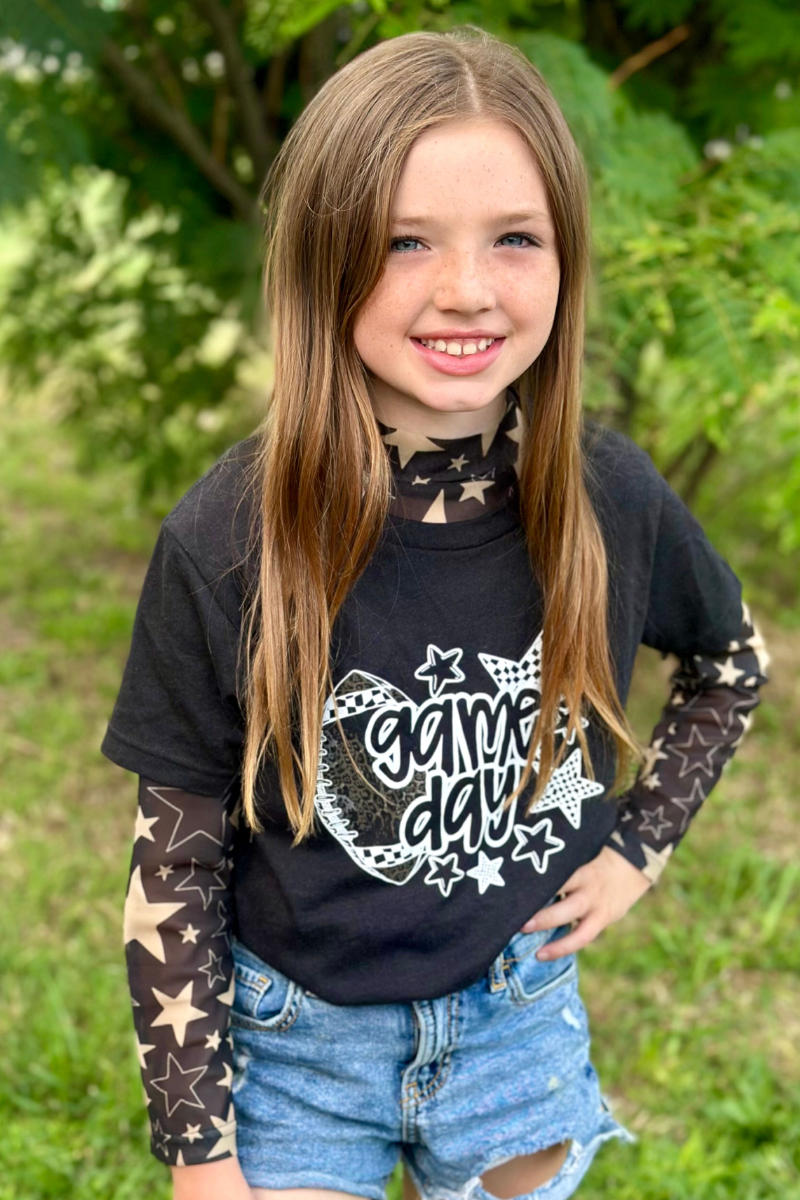 Go Team Go Black And Gold Kids Mesh