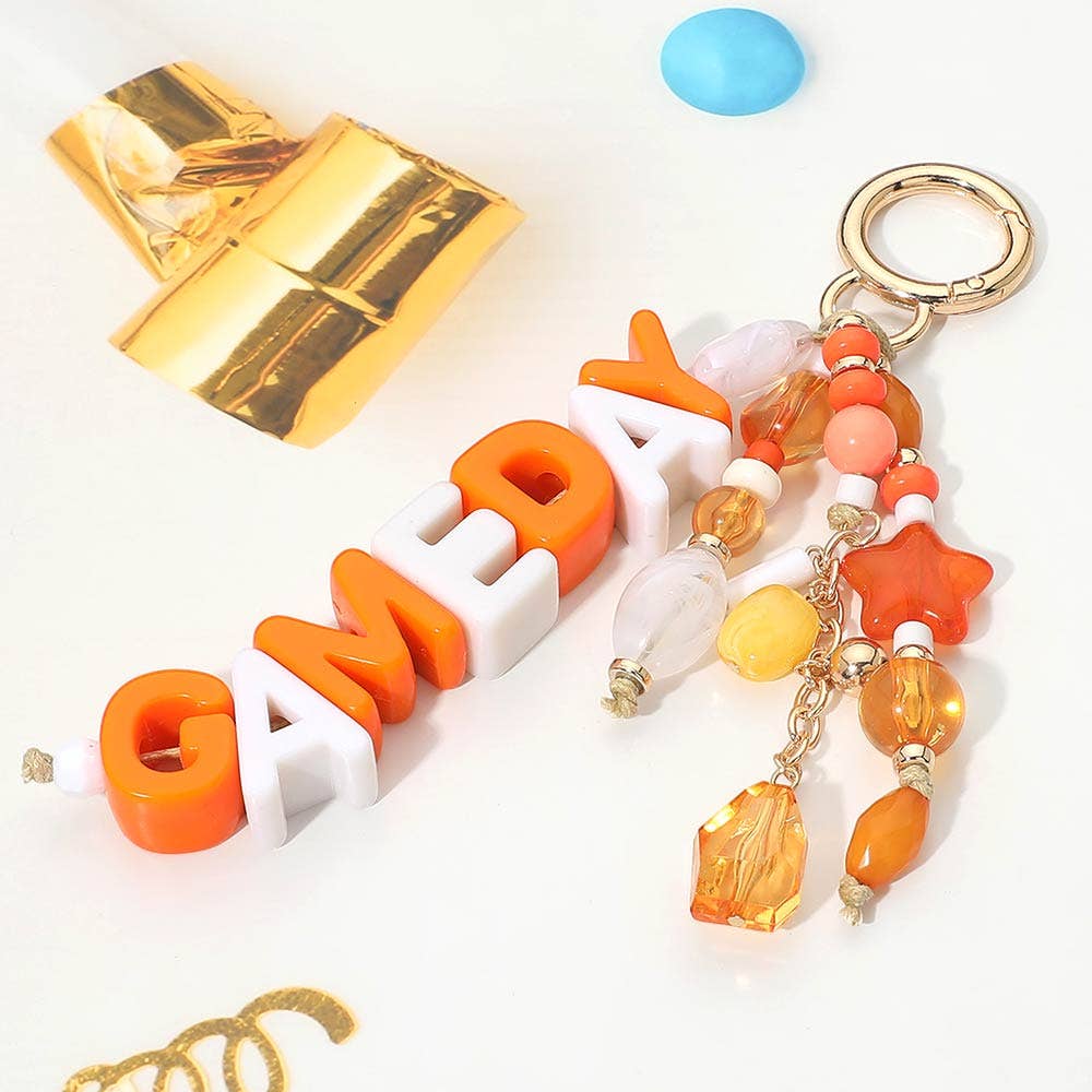GAME DAY Star Beads Beaded Drop Keychain Bag Charm