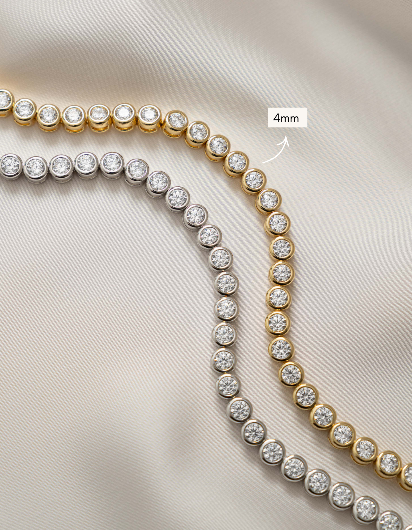 Round Bezel Tennis Bracelet