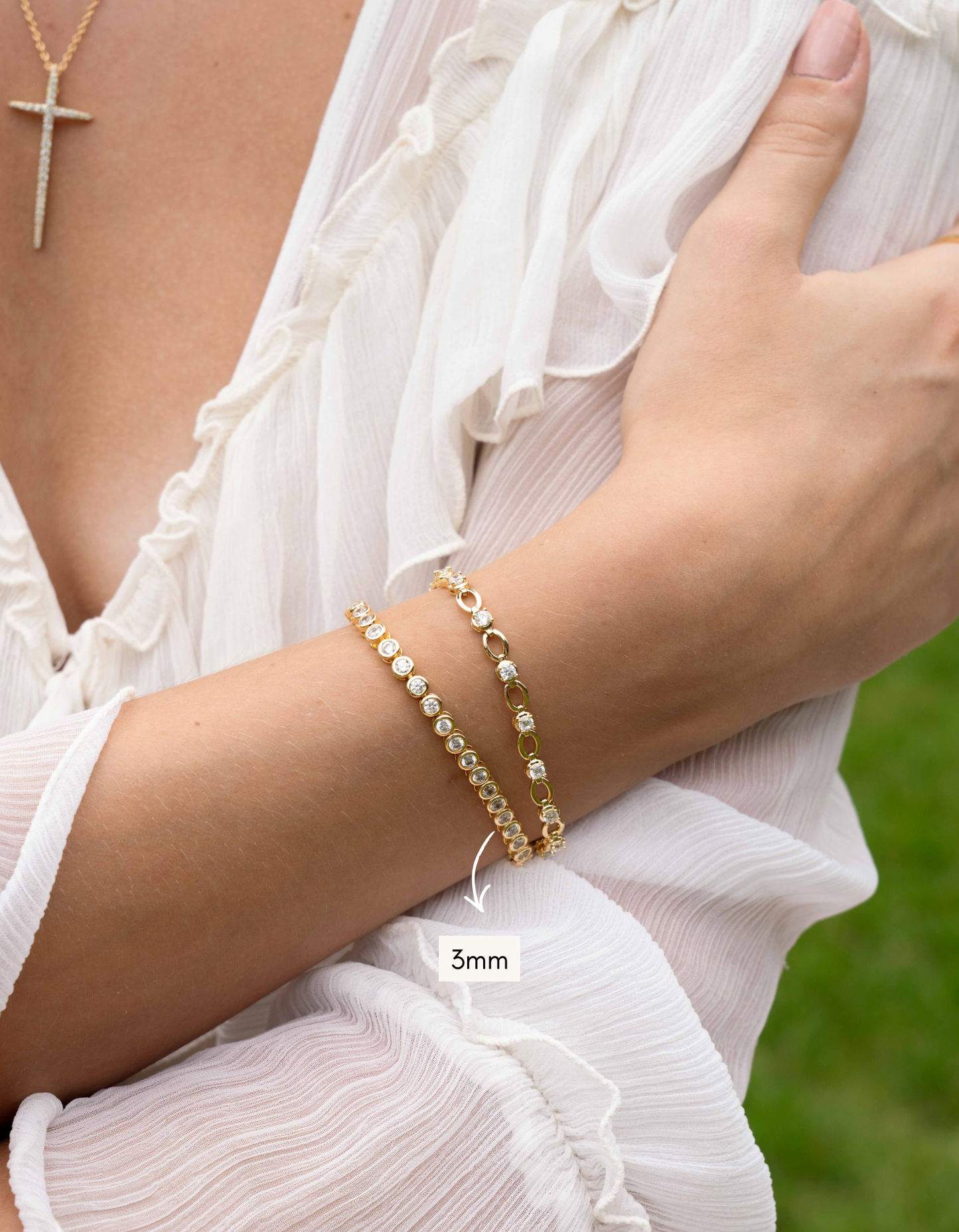 Round Bezel Tennis Bracelet