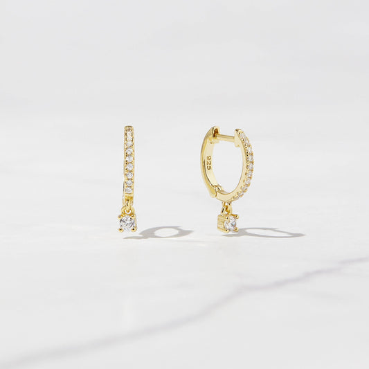 Pavé Charm Huggies