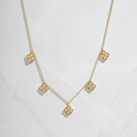 Four Leaf Clover Charm Necklace