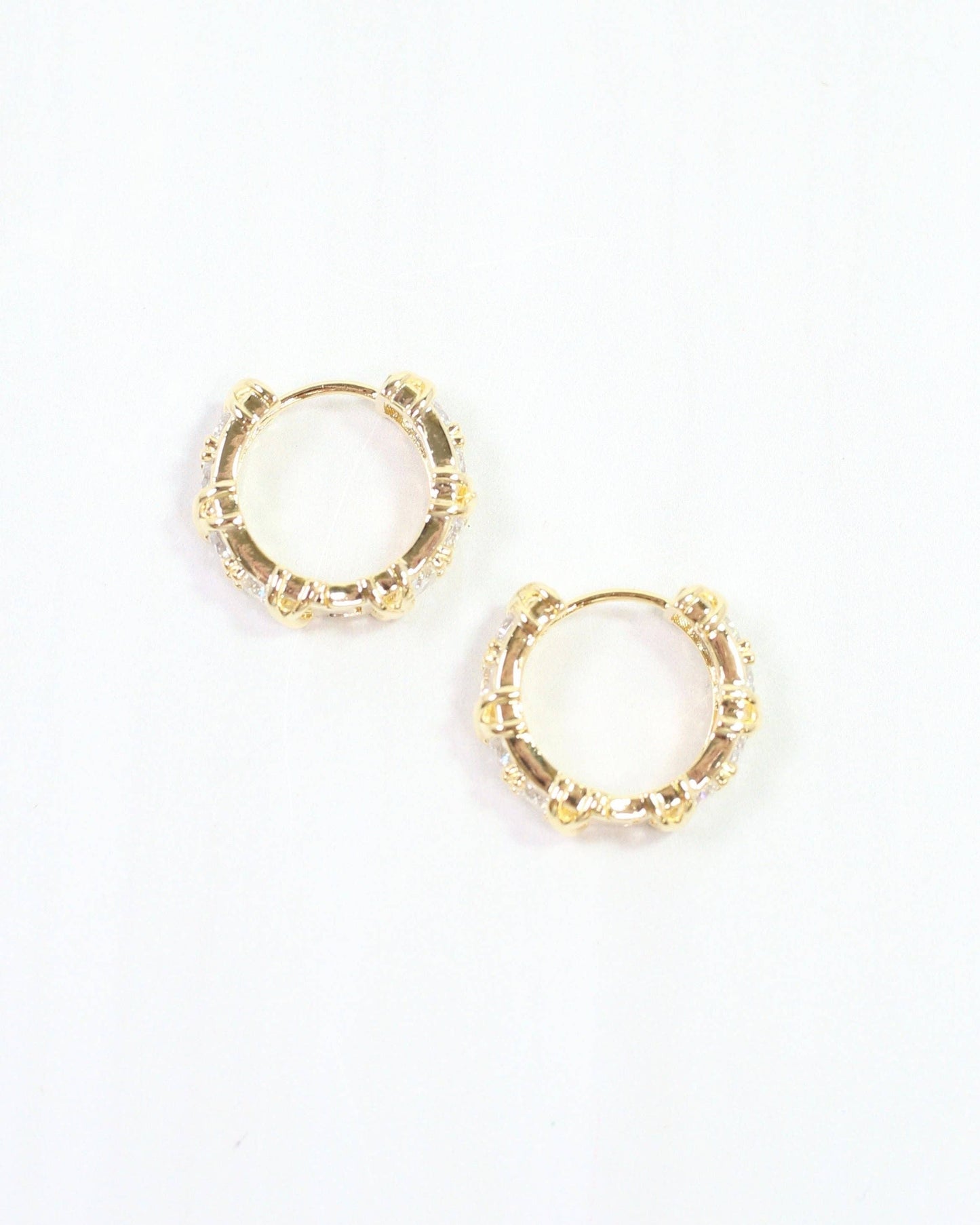 Sykes Crystal Small Hoop Earring Gold