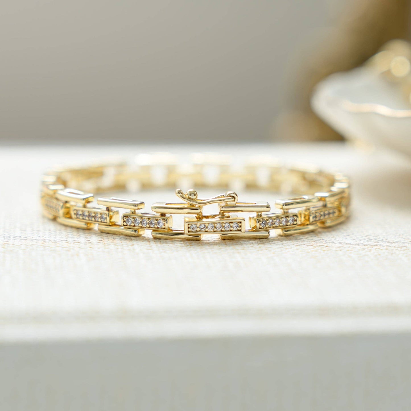 CZ Link Bracelet