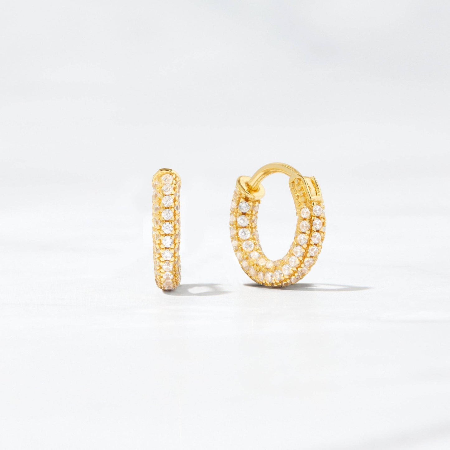 12mm Pavé Hoop Earrings
