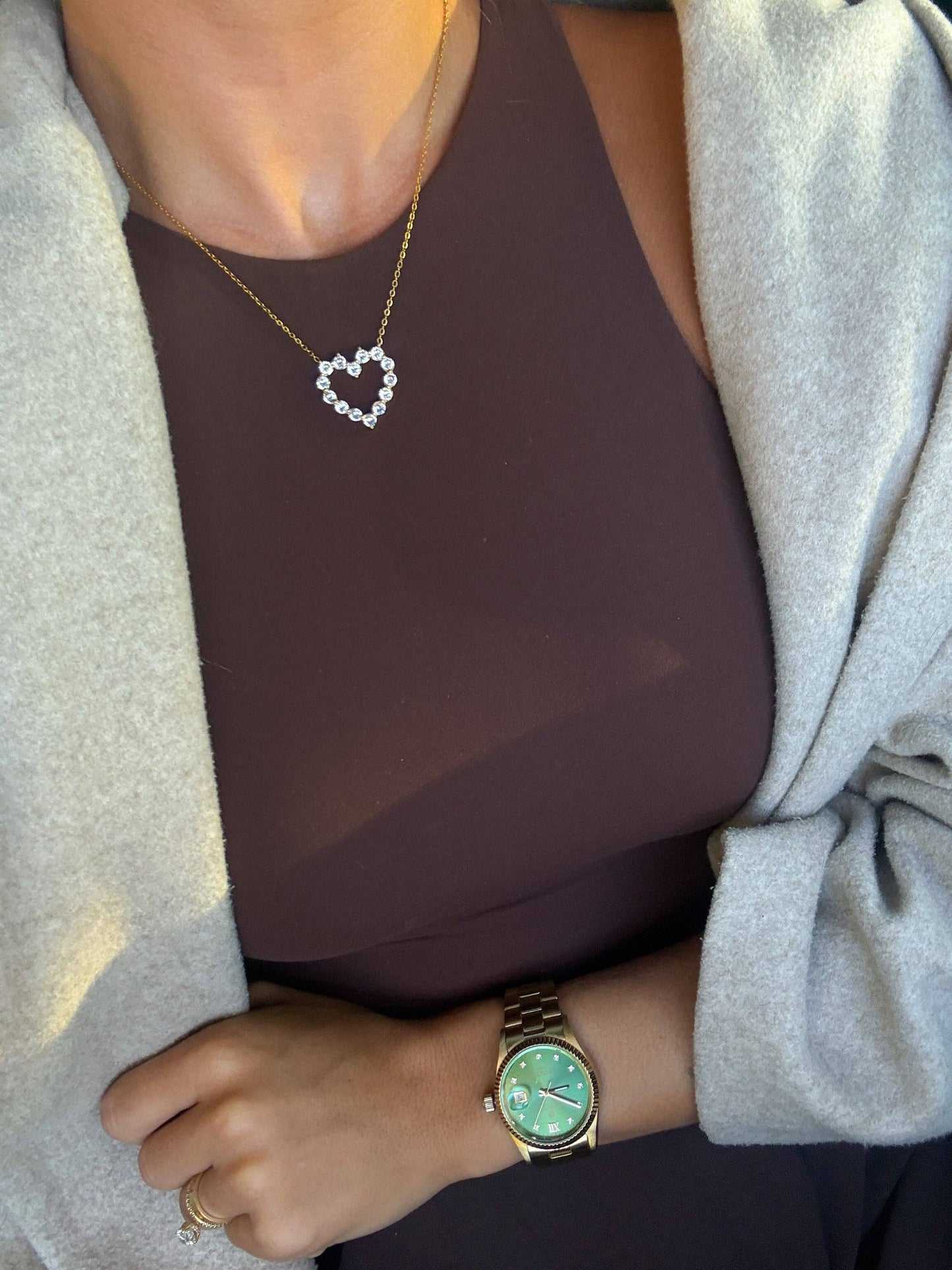 DIAMOND HEART NECKLACE