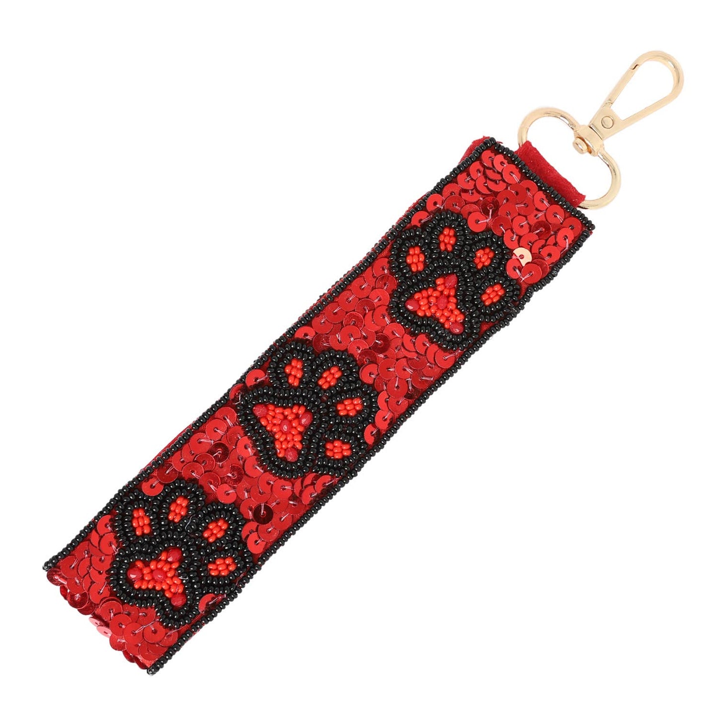 Beaded Paw Key Chain
