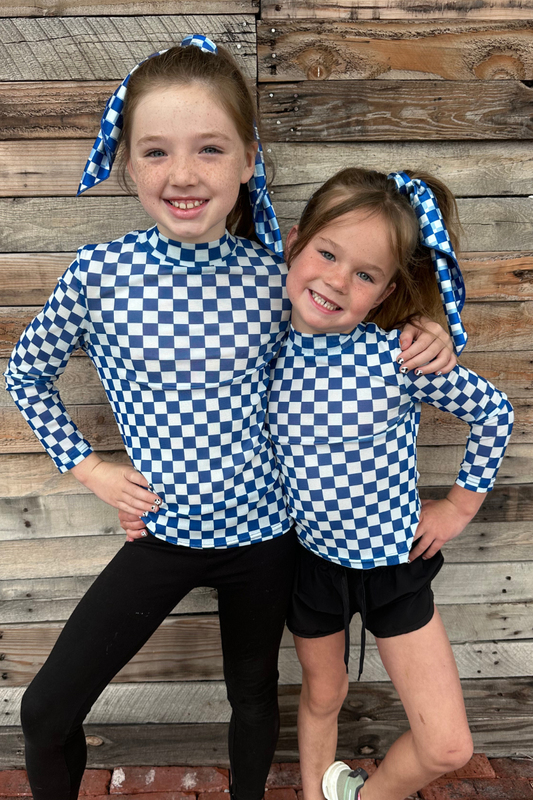 Pep Rally Mesh Top Blue Kids